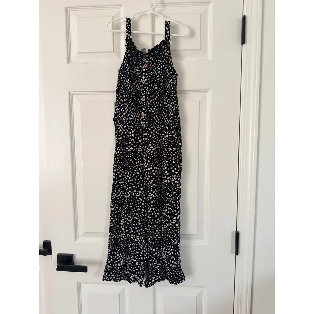 Justice Girls Black & White Jumpsuit Size 10